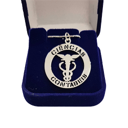 Colar Pingente Ci�ncias Cont�beis Prata 925