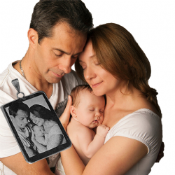 Pingente personalizado com foto em a�o SA01