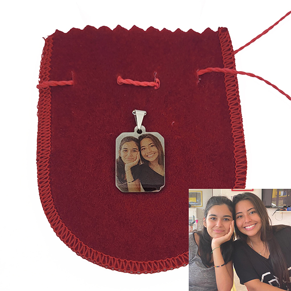 Pingente personalizado com foto a�o SAC03 Colorida