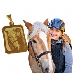 Pingente personalizado com foto folheado a ouro SAF21