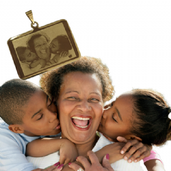 Pingente personalizado com foto folheado a ouro SAF34