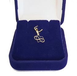 Pingente De Ouro 18 Quilates Coração Infinito 1cm Ls