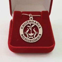 Colar Pingente Engenharia Agronômica Prata 925