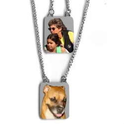 Escapul�rio de a�o com foto colorida