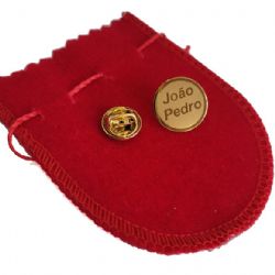 Pin Botton - Broche Folheado a Ouro com nome de pessoa