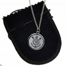 Pingente em Aço Corinthians SA27CO Corrente 45cm