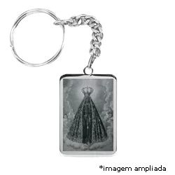 Chaveiro personalizado com foto em a�o Inoxid�vel com N.Senhora Aparecida