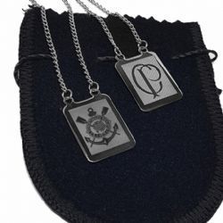 Escapulário em Aço Corinthians e CP SASC03