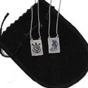 Escapul�rio em Prata Corinthians e S�o Jorge AGSC21COSJ