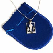 Colar Pingente Pai E Filhos Casal Prata 925