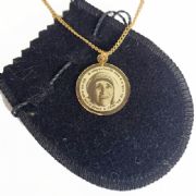 Colar Pingente Folheado a Ouro Madre Teresa de Calcut�
