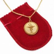 Colar Pingente Folheado F�rmacia com Nome no Verso