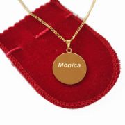 Colar Pingente Folheado F�rmacia com Nome no Verso