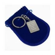 Chaveiro personalizado com foto em A�o Inoxid�vel Pai Com Filhas E Frase No Verso